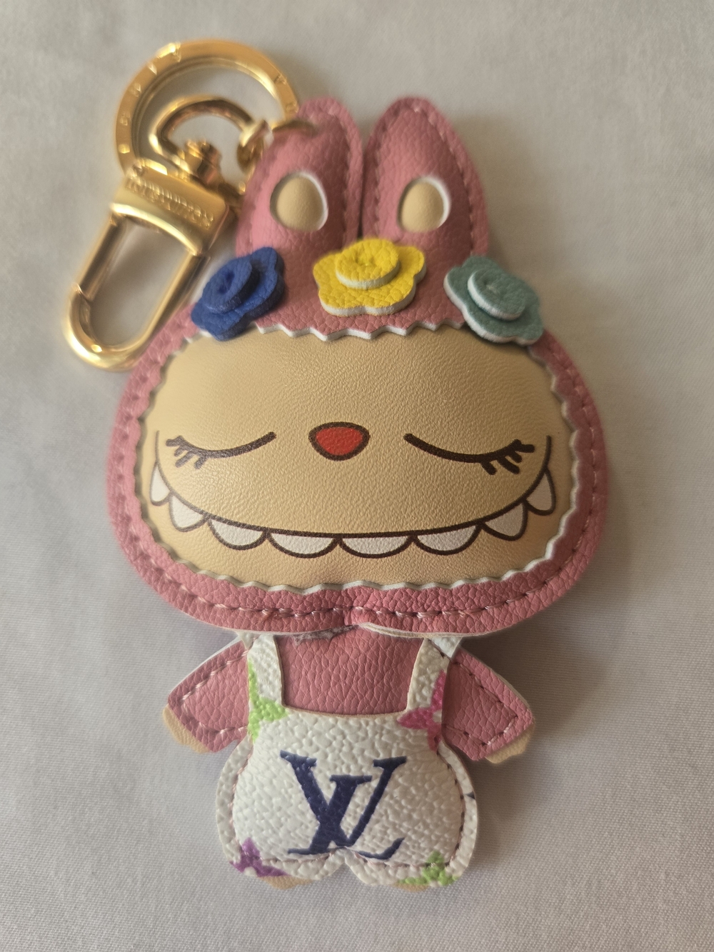LV Labubu Key Charm - Pink